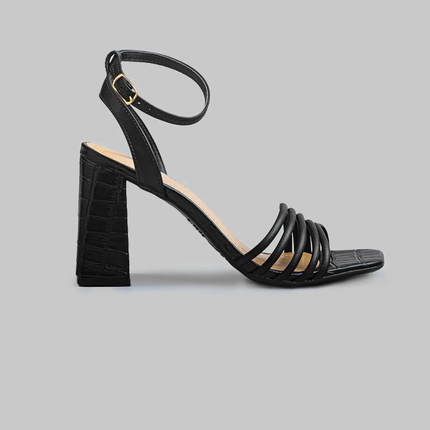 Via Marte Napa Croco Caiman  Black 22-12906-01