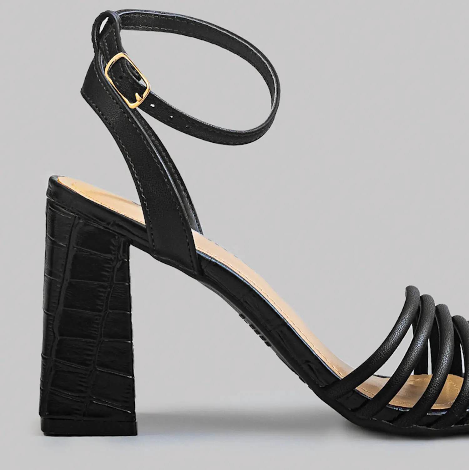 Via Marte Napa Croco Caiman  Black 22-12906-01 - Imagen 3