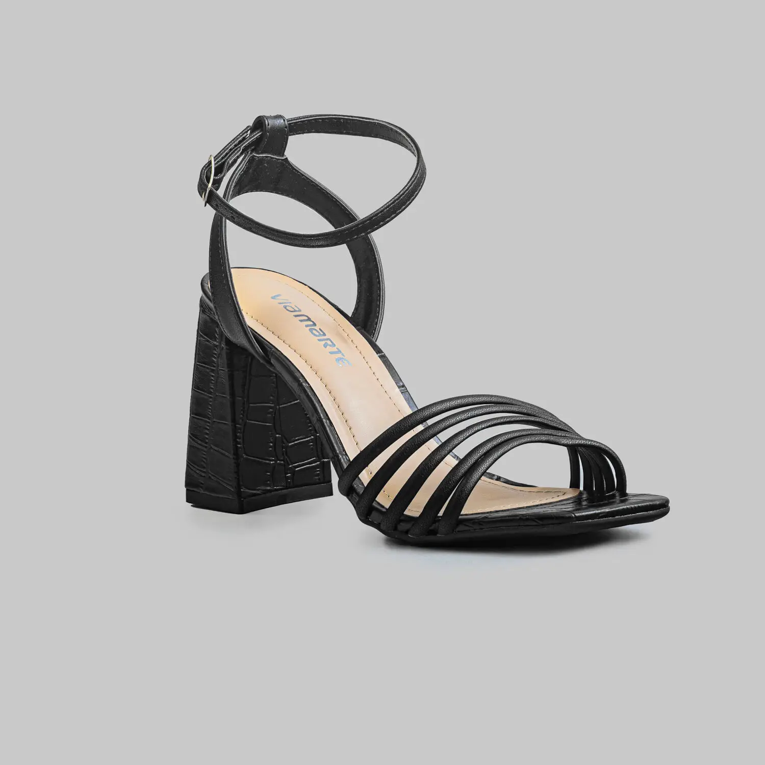 Via Marte Napa Croco Caiman  Black 22-12906-01 - Imagen 2